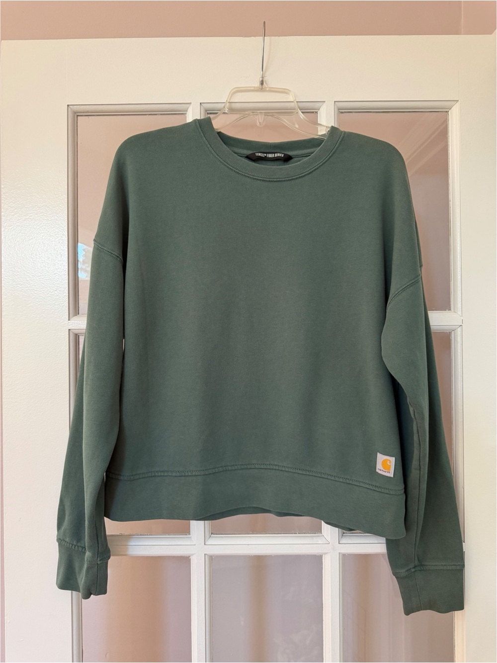 Carhartt Green Tencel Fiber Series Loose Fit Sleeve Crewneck Sweatshirt
